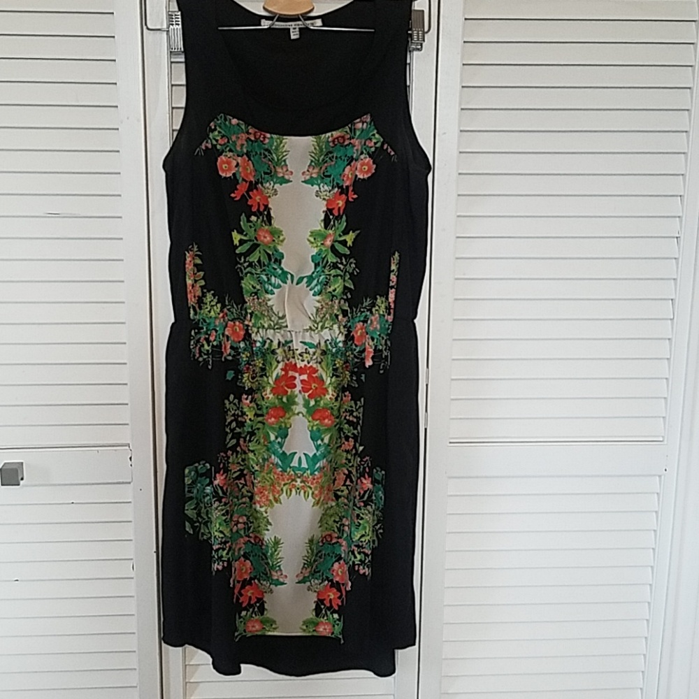 Black floral dress